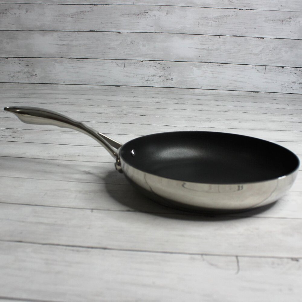 NEW Tupperware Chef Series Non Stick 9.5" Open Fry Pan Stainless Steel